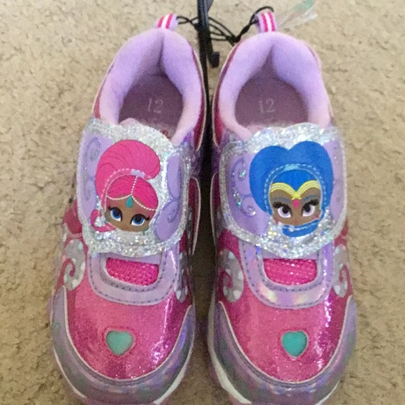 Shimmer shine girls light sneakers